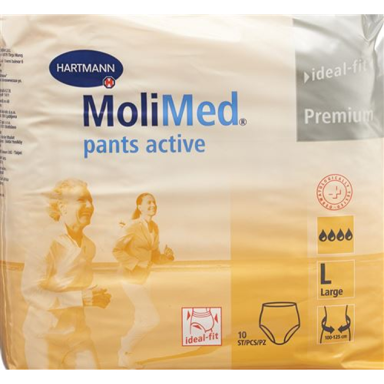 Calça Molimed active Gr3 100-125cm grande 10 peças