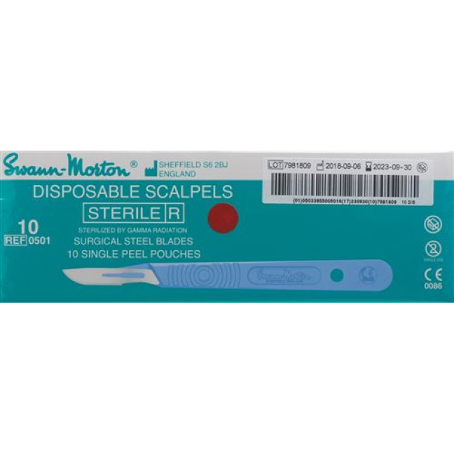 SWANN MORTON scalpel 1x sterile No 10 10 pcs