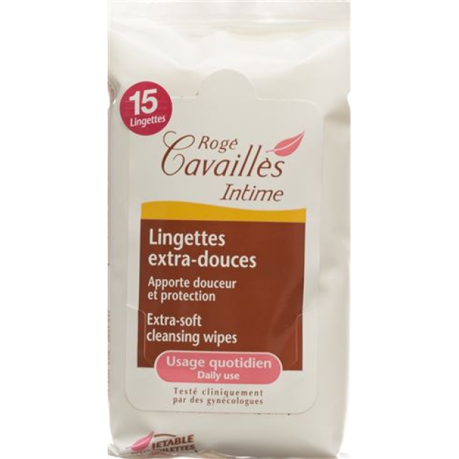 Rogé Cavaillès Intimate Wipes Extra Gentle Wipes 15 miếng