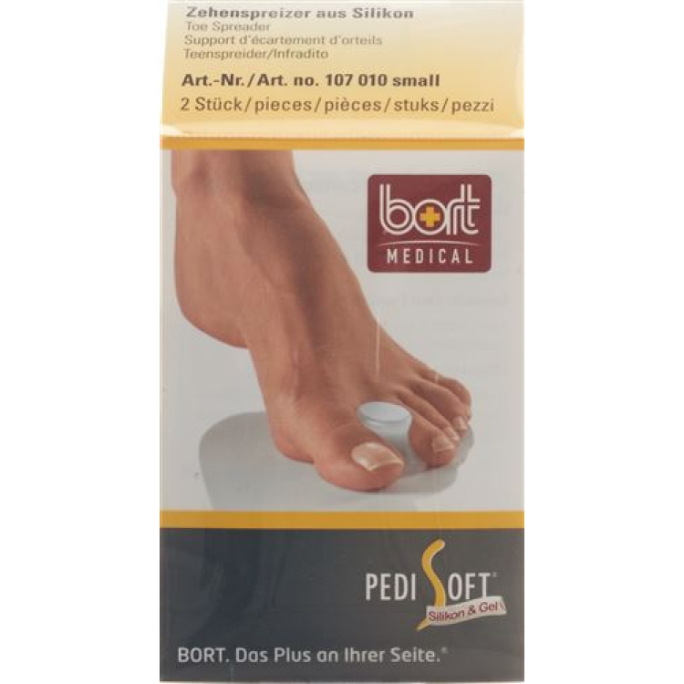 BORT PediSoft Toe spreader តូច 2 កុំព្យូទ័រ