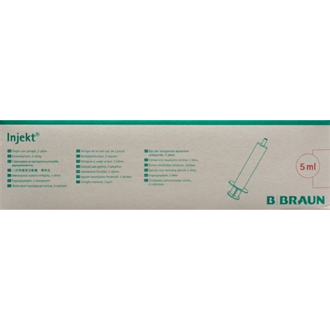 BRAUN injection syringe 5ml Luer-Lock 100 pcs