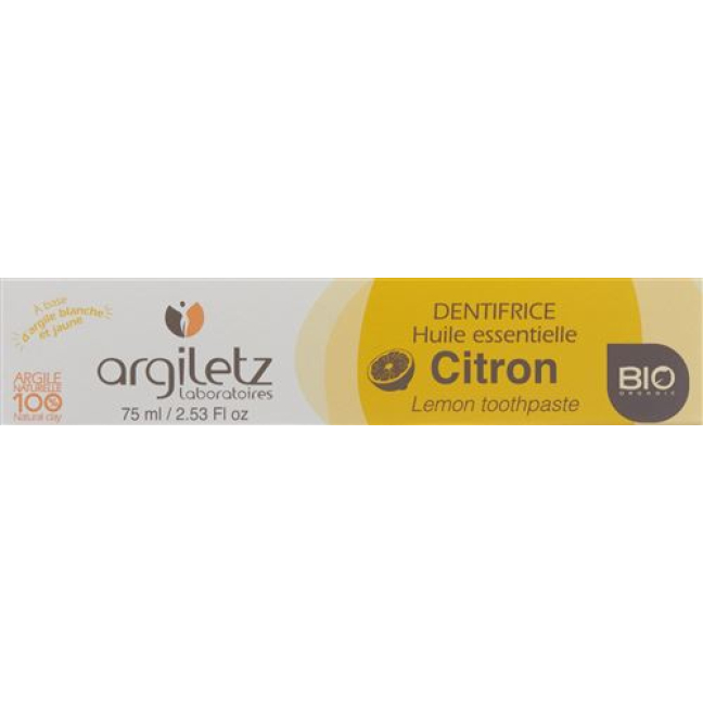 Argiletz Toothpaste Lemon Organic 75ml
