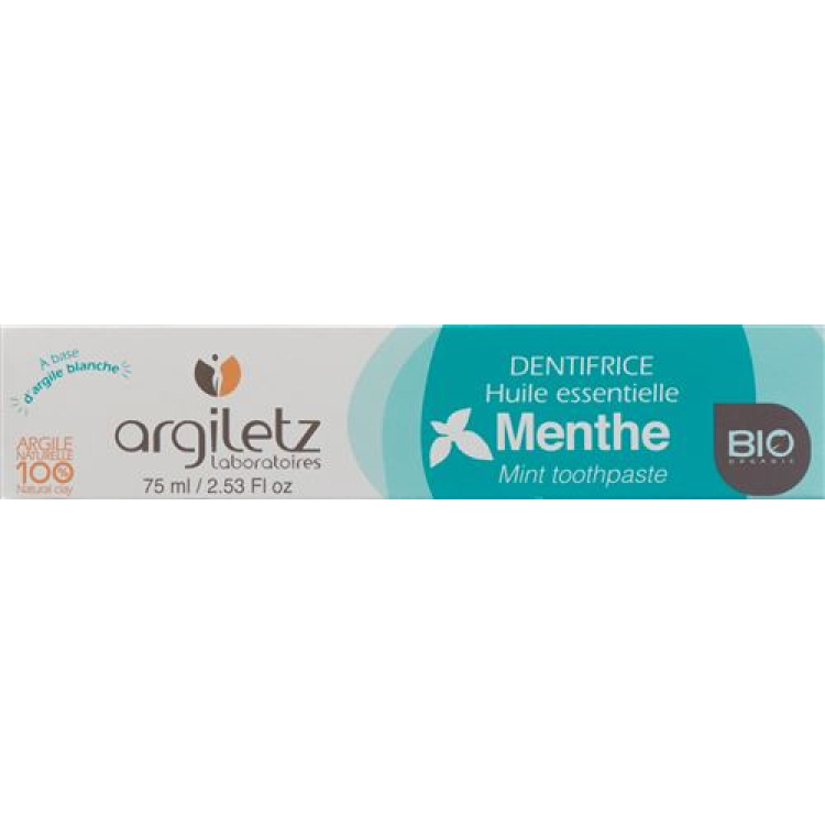 Argiletz Dentifrice Menthe Bio Tb 75 ml