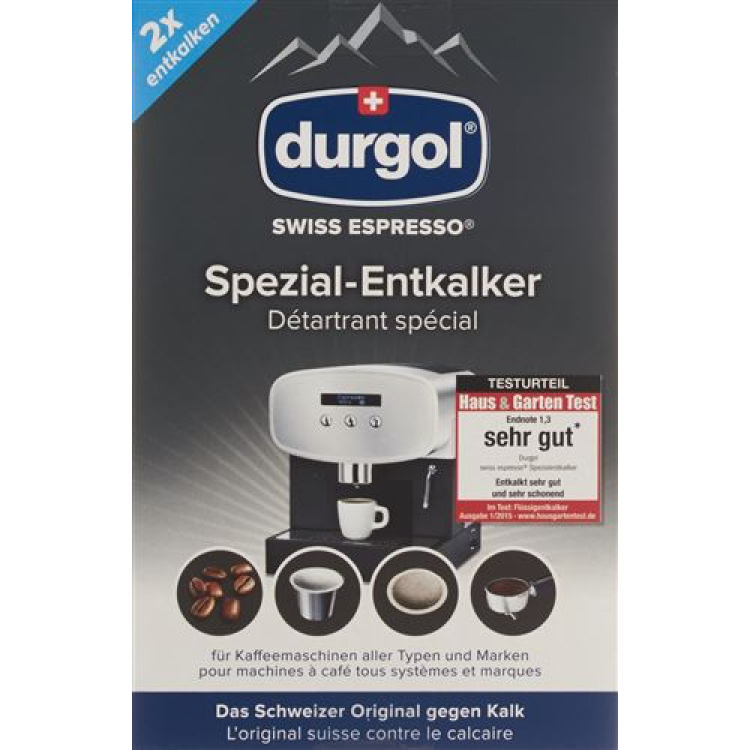 durgol swiss espresso spesialavkalkingsmiddel 2 x 125 ml