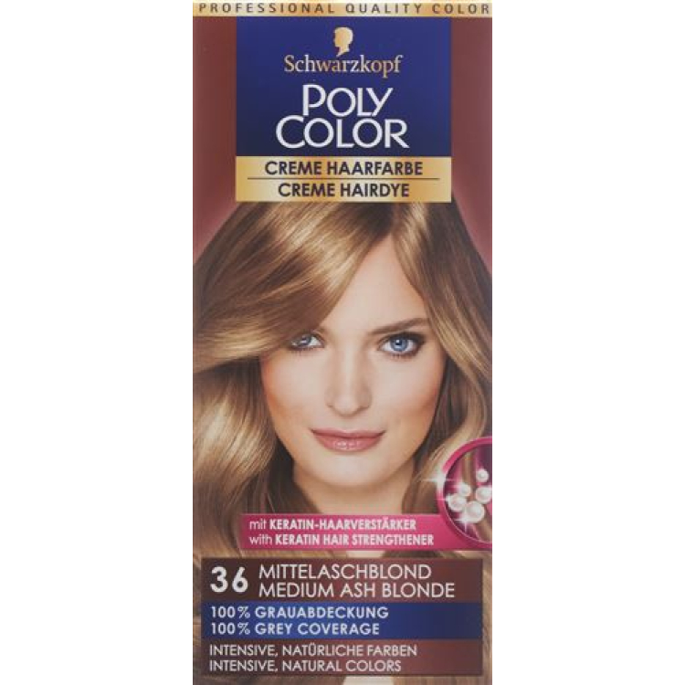 POLYCOLOR Creme Haarfarbe 36 mittelaschblond