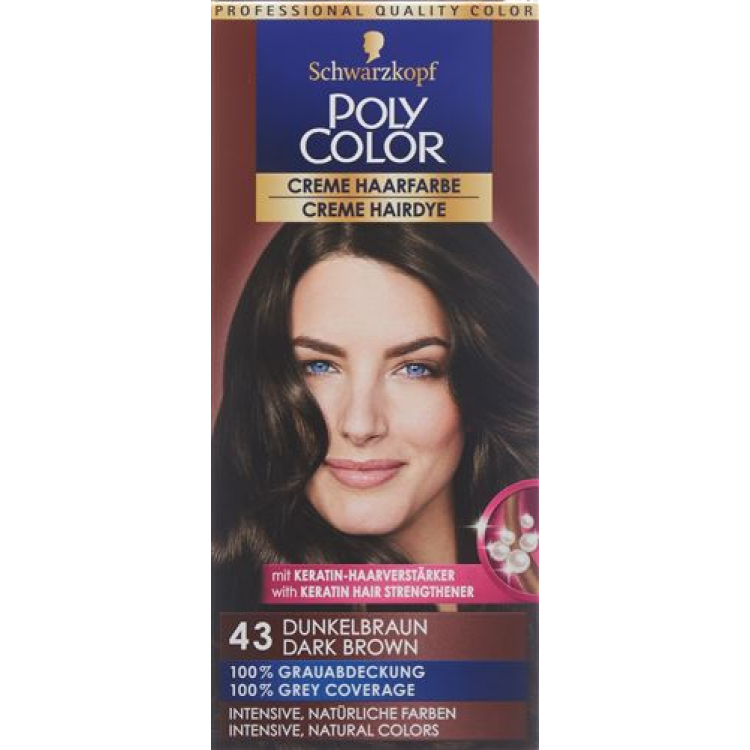 POLYCOLOR cream hair color 43 dark brown