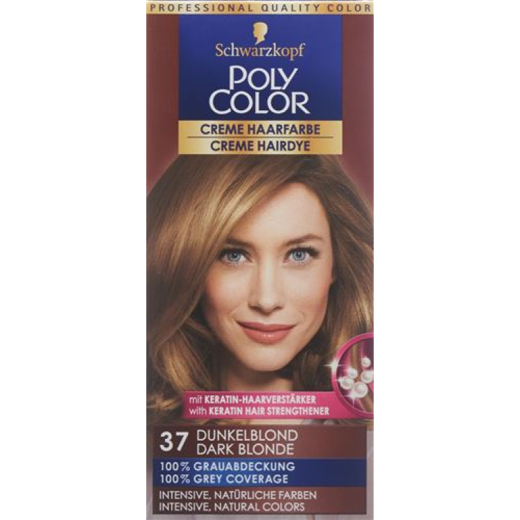 POLYCOLOR krem ​​barva za lase 37 temno blond