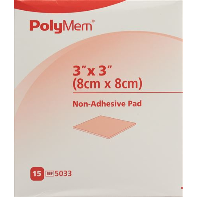 PolyMem wound dressing 8x8cm Non Adhesive st x 15