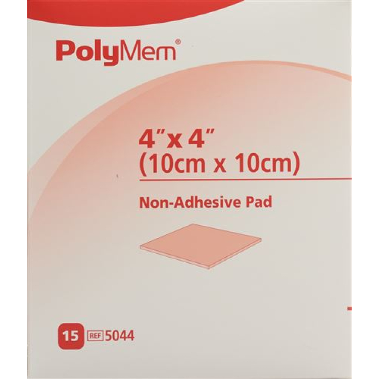 PolyMem 伤口敷料 10x10cm 非粘性无菌 15 x