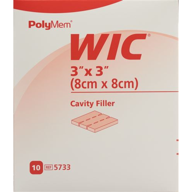 PolyMem WIC sebfeltöltő 8x8cm steril 10 db