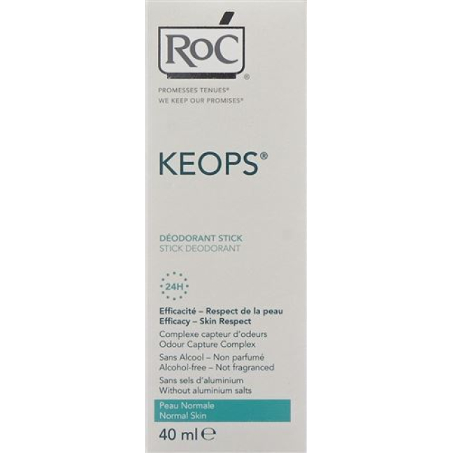 Roc Keops Dezodorant w sztyfcie bez alkoholu 40 g