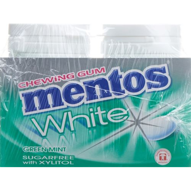 Mentos Gum Putih Hijau Mint 6 x 75 g
