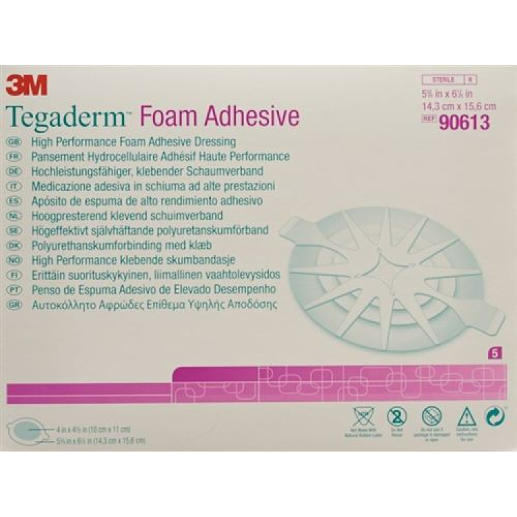 3M Tegaderm Foam 10x11cm oval perekat 5 buah