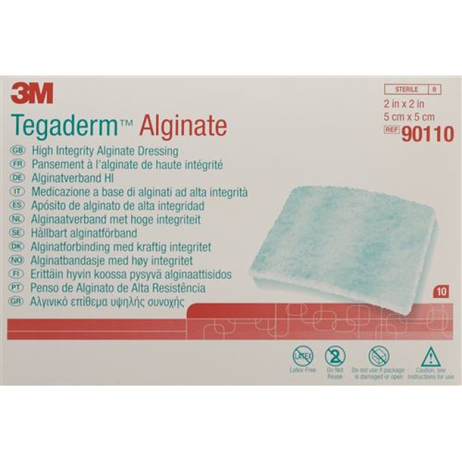 3M Tegaderm Alginate Compresse 5x5cm 10 pièces