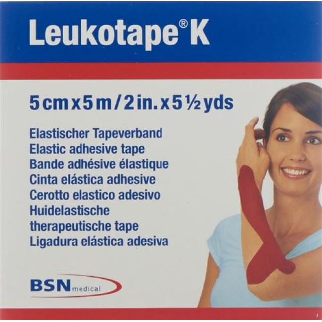Leukotape K συνδετικό πλακόστρωτο 5mx5cm κόκκινο