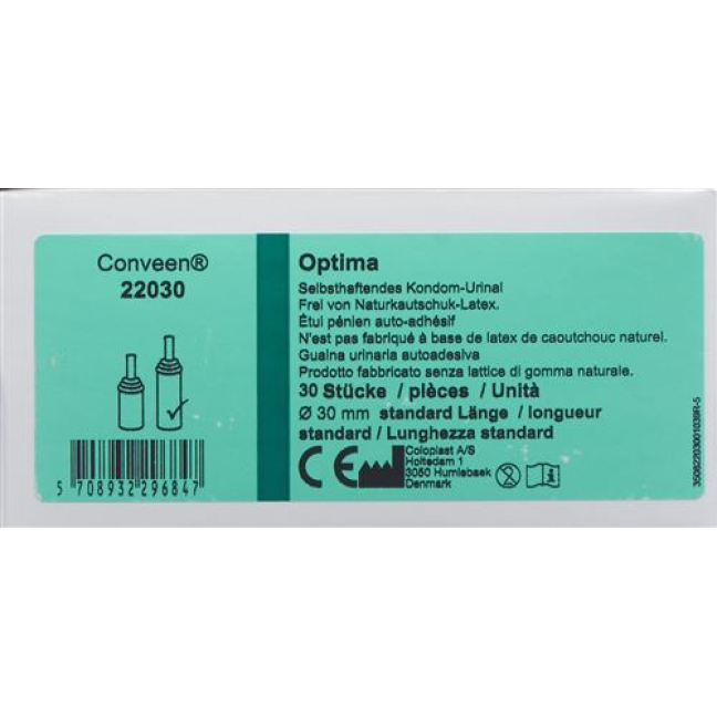 Conveen OPTIMA préservatif urinoir lui-même 30mm / 8cm 30 pcs