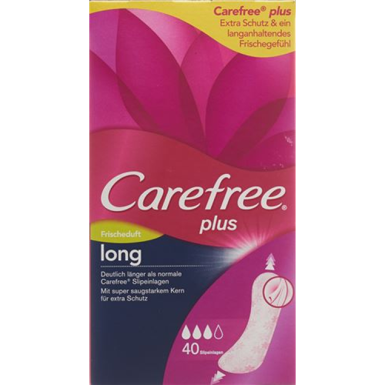 Carefree Plus Long Fresh Panty Lineers 40 ដុំ