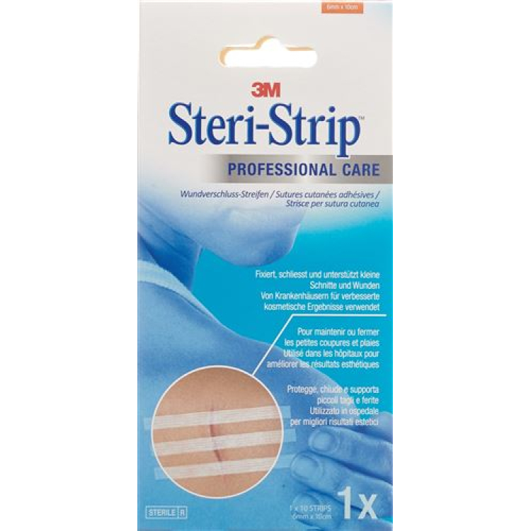 3M Steri Strip 6 x 100 mm Бяла подсилена 12 x 10 броя