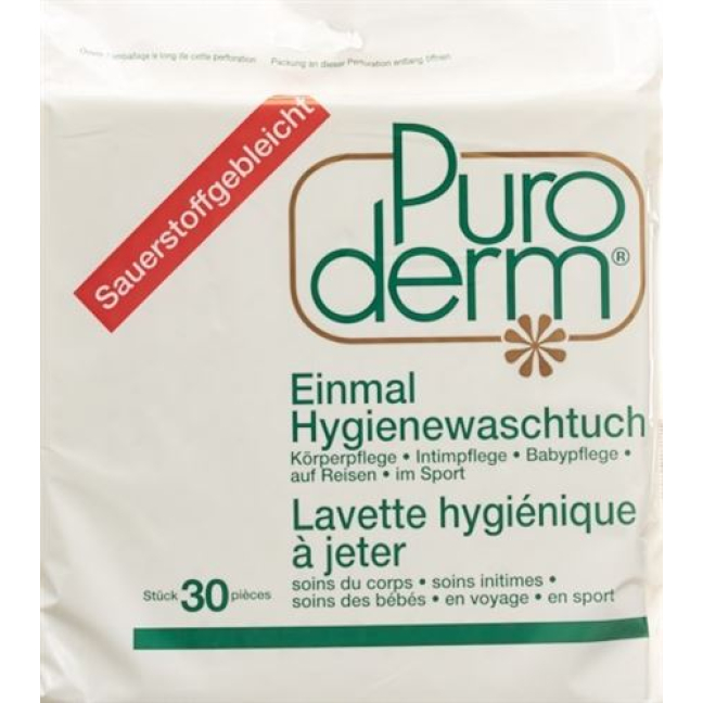 Buy PURODERM Once Hygiene washcloths 30 pcs Online from Switzerland