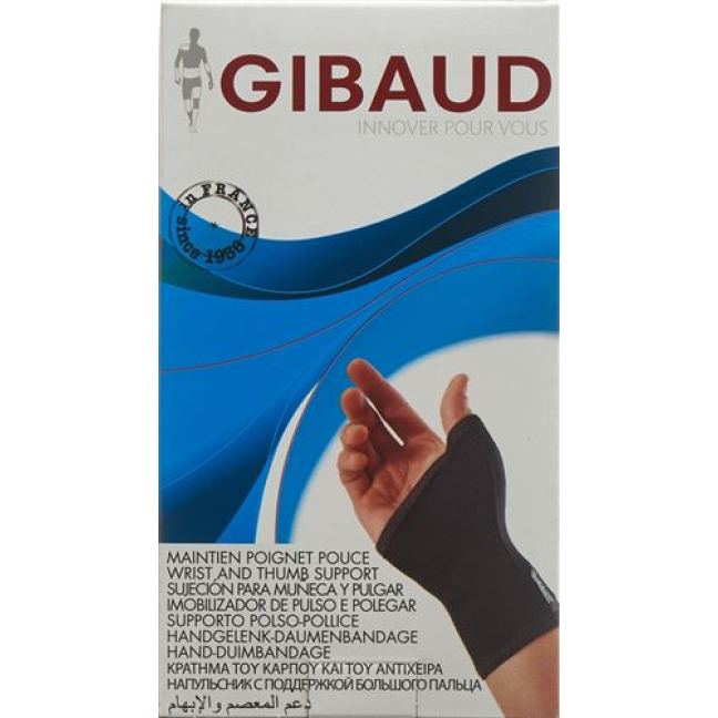 GIBAUD Håndleds tommelfingerstøtte anatomisk Gr1 14-15cm