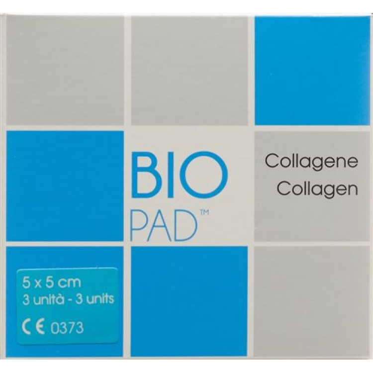 Biopad kolagena obloga za rane 5x5cm 3 kom