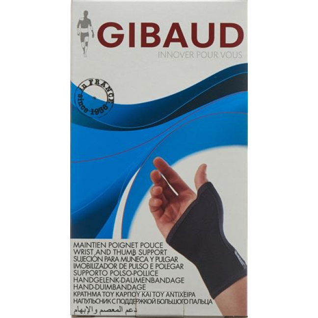 GIBAUD Håndleds tommelfingerstøtte anatomisk Gr2 16-17cm