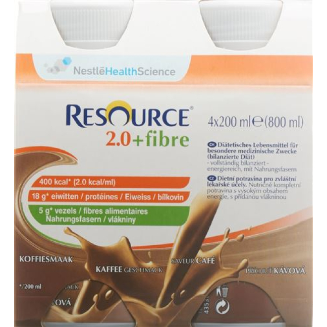 Resource 2.0 Fiber Café 4 x 200 ml