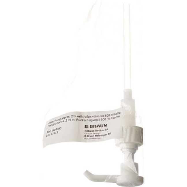 Bomba dosificadora BRAUN 500 ml (2 ml) con válvula antirretorno