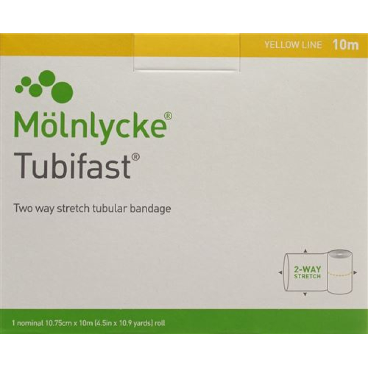 Tubifast vooliku side 10,75cmx10m kollane