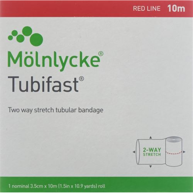 Tubifast Hose Bandage 3.5cmx10m Red - Beeovita