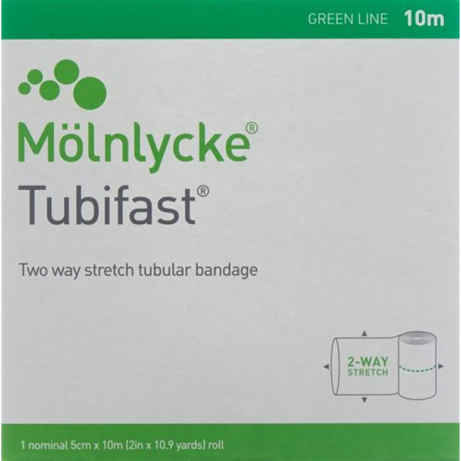 Tubifast bandaža za cev 5cmx10m zelena