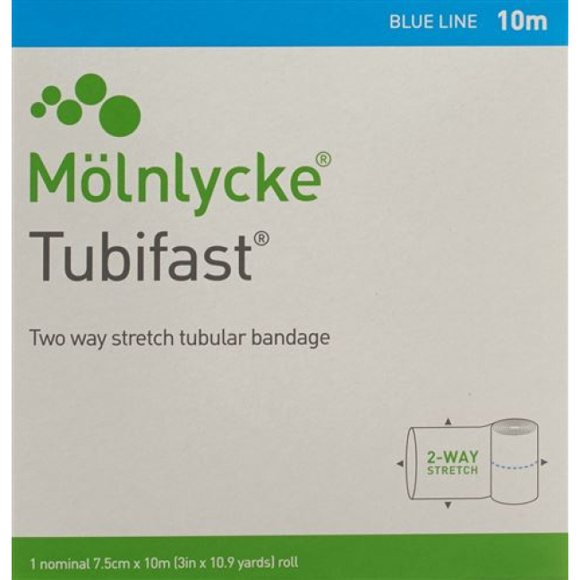 Tubifast Hose Bandage 7.5cmx10m Blue - Elastic Bandage