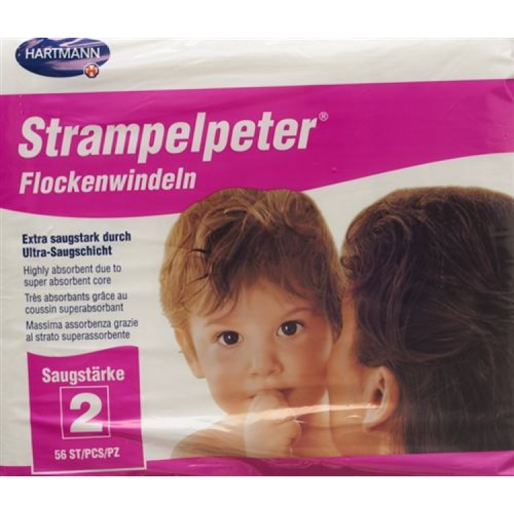 Strampelpeter flakes blöjor sug 2 56 st