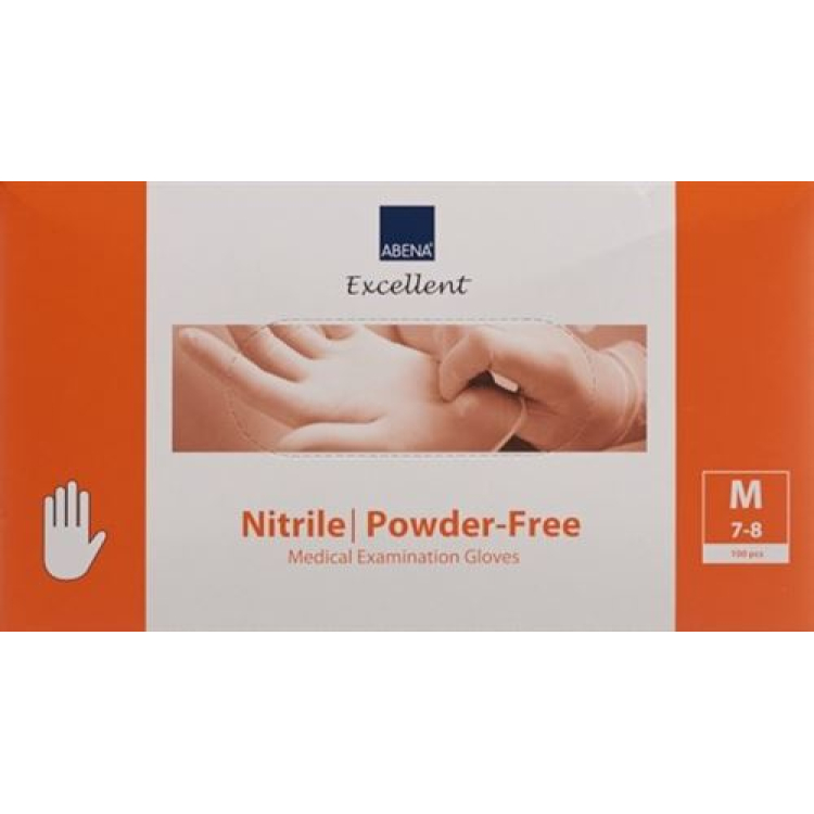 ABENA examination gloves nitrile M powder-free white 100 pcs