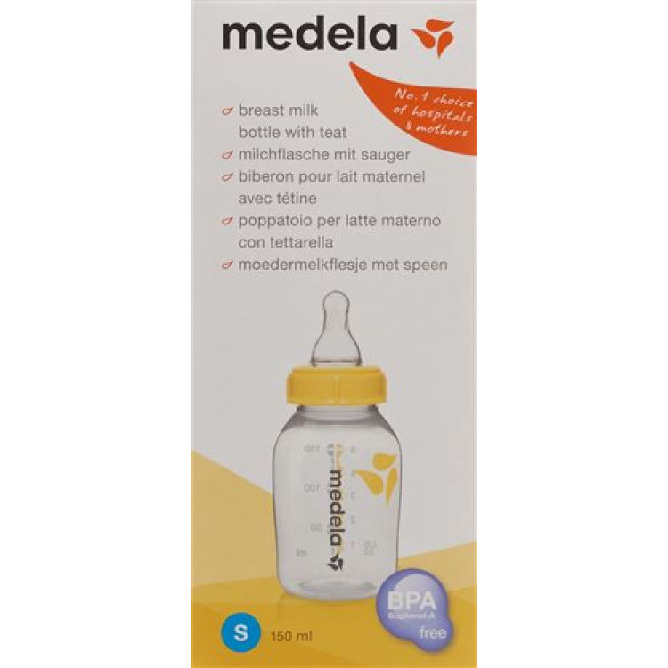 Medela mjölkflaska 150ml sug m S (0-3 månader)