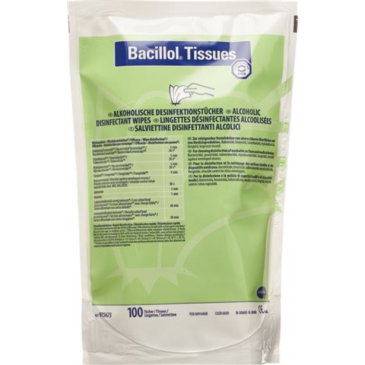 Bacillol vev overflatedesinfeksjon refill 100 stk