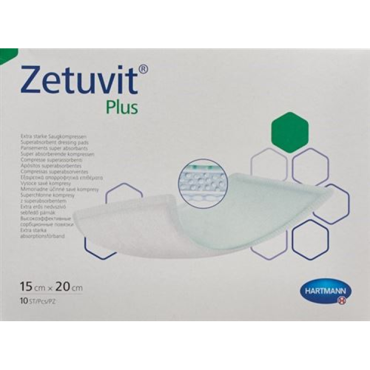 Zetuvit Plus Absorption Association 15x20cm 10 Pieces