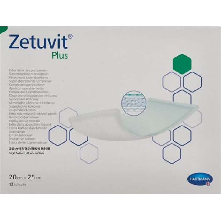 Zetuvit Plus Absorption Association 20x25cm 10 Pieces