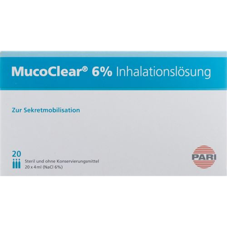 Pari MucoClear Inhal Lös 6% NaCl 20 Amp 4 ml