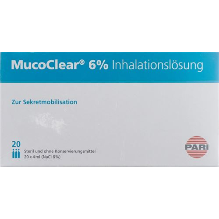 PARI MucoClear 6% NaCl rastvor za inhalaciju 60 A h 4 ml