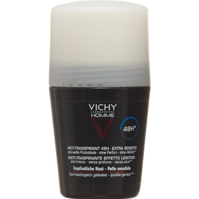 Роликовый дезодорант Vichy Homme 48H для чувствительной кожи, 50 мл.