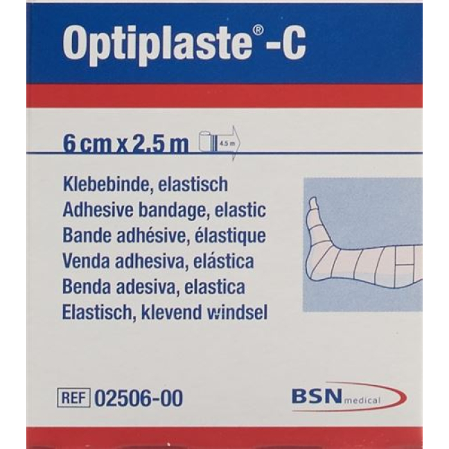 OPTI PLASTE-C kompressionsbandage 2,5mx6cm