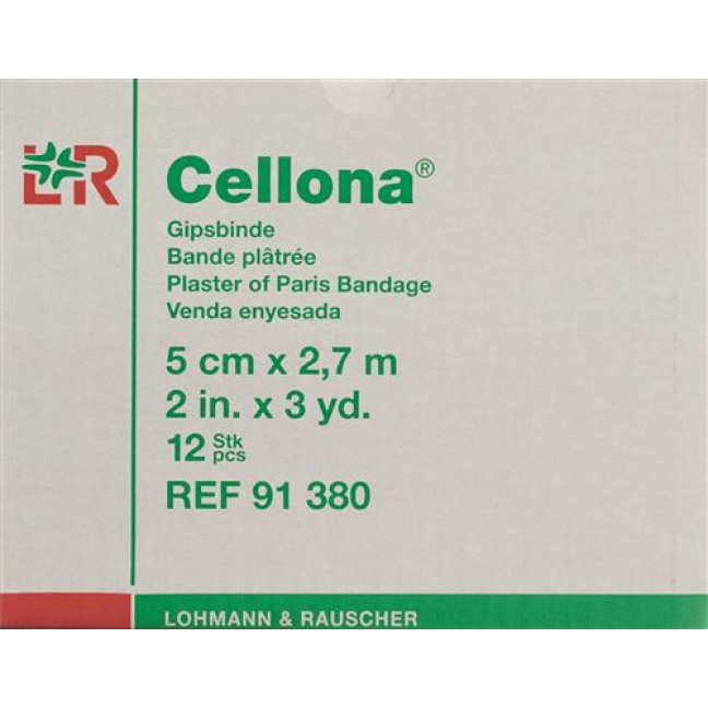 Cellona plaster bandages 2.75mx5cm fine creamy 12 pcs
