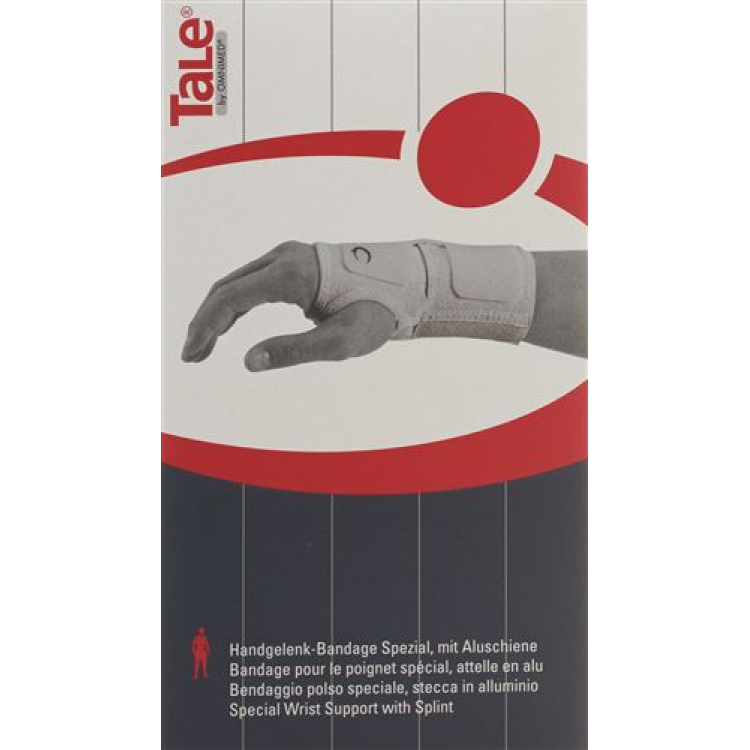 Tale Handgelenk Bandage mit Schiene 35mm 15cm links hautfarbig