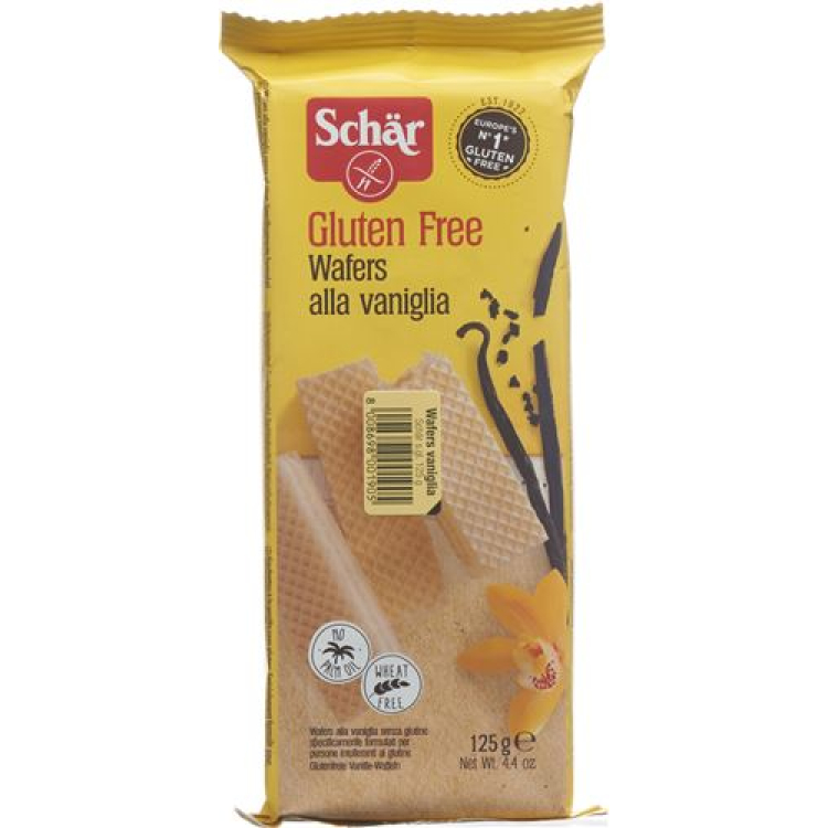 SCHÄR vanilla wafers គ្មានជាតិស្ករ 125 ក្រាម។