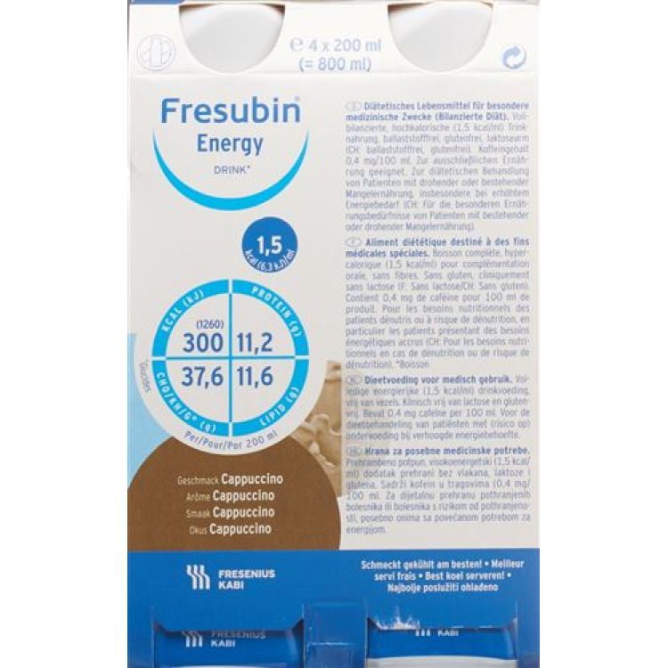 Fresubin Energy DRINK 卡布奇诺 4 液量 200 毫升