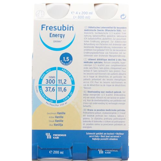 Fresubin Energy DRINK vanilla 4 Fl 200 មីលីលីត្រ
