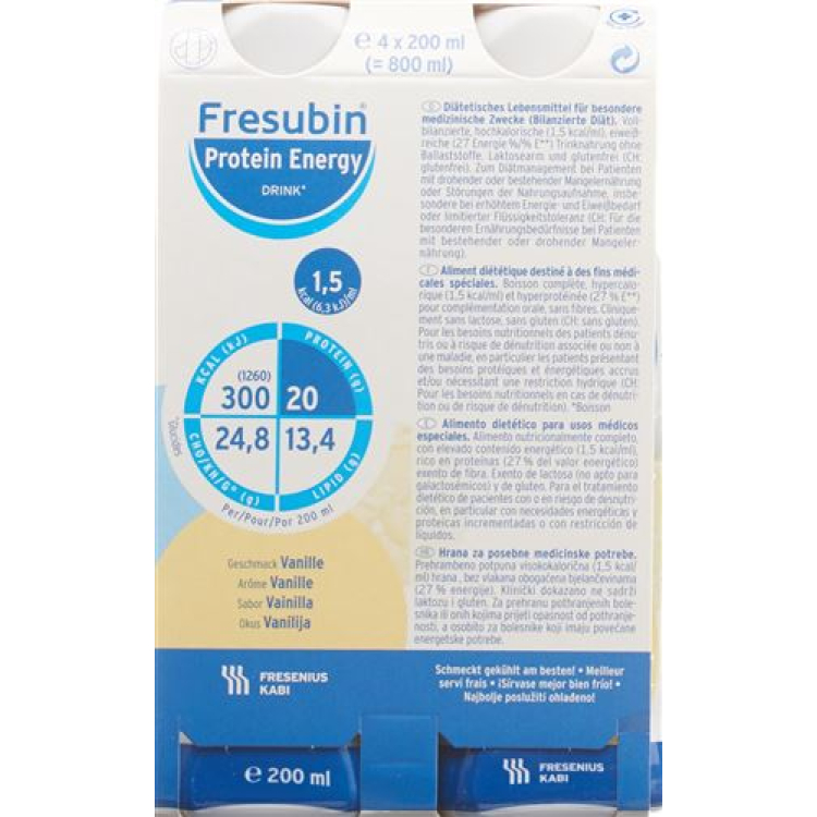 Fresubin Protein Energy DRINK Vanilla 4 x 200 მლ