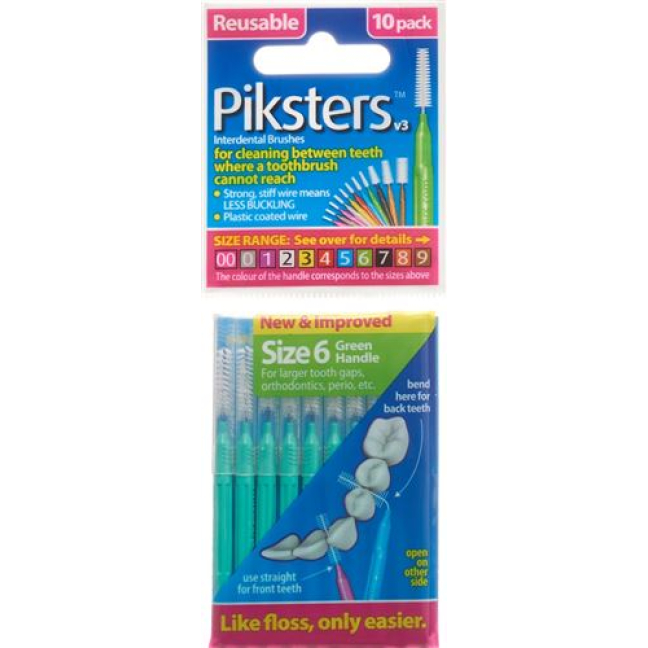 Piksters interdental brushes 6 10 pcs