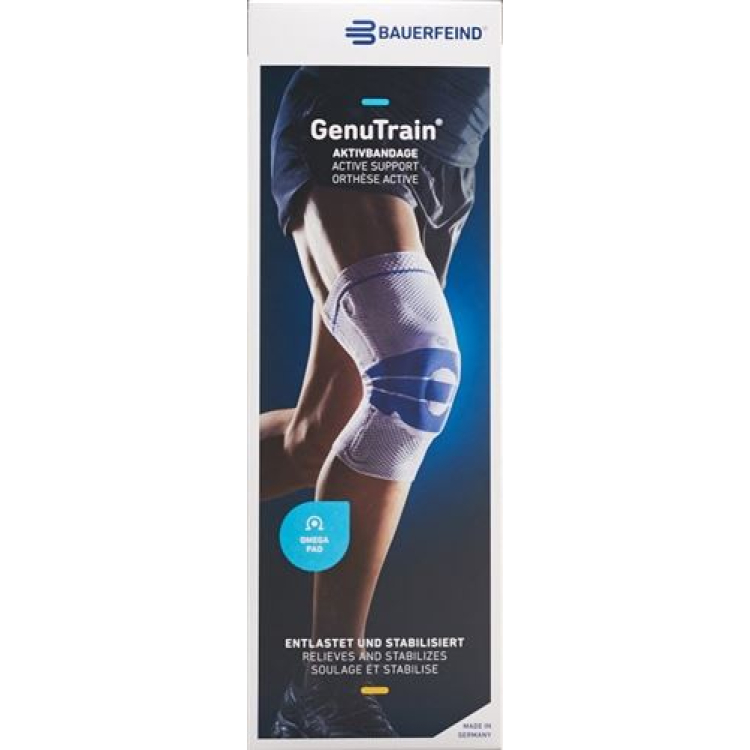 Bandage actif GenuTrain avec bord en silicone Titane Gr5